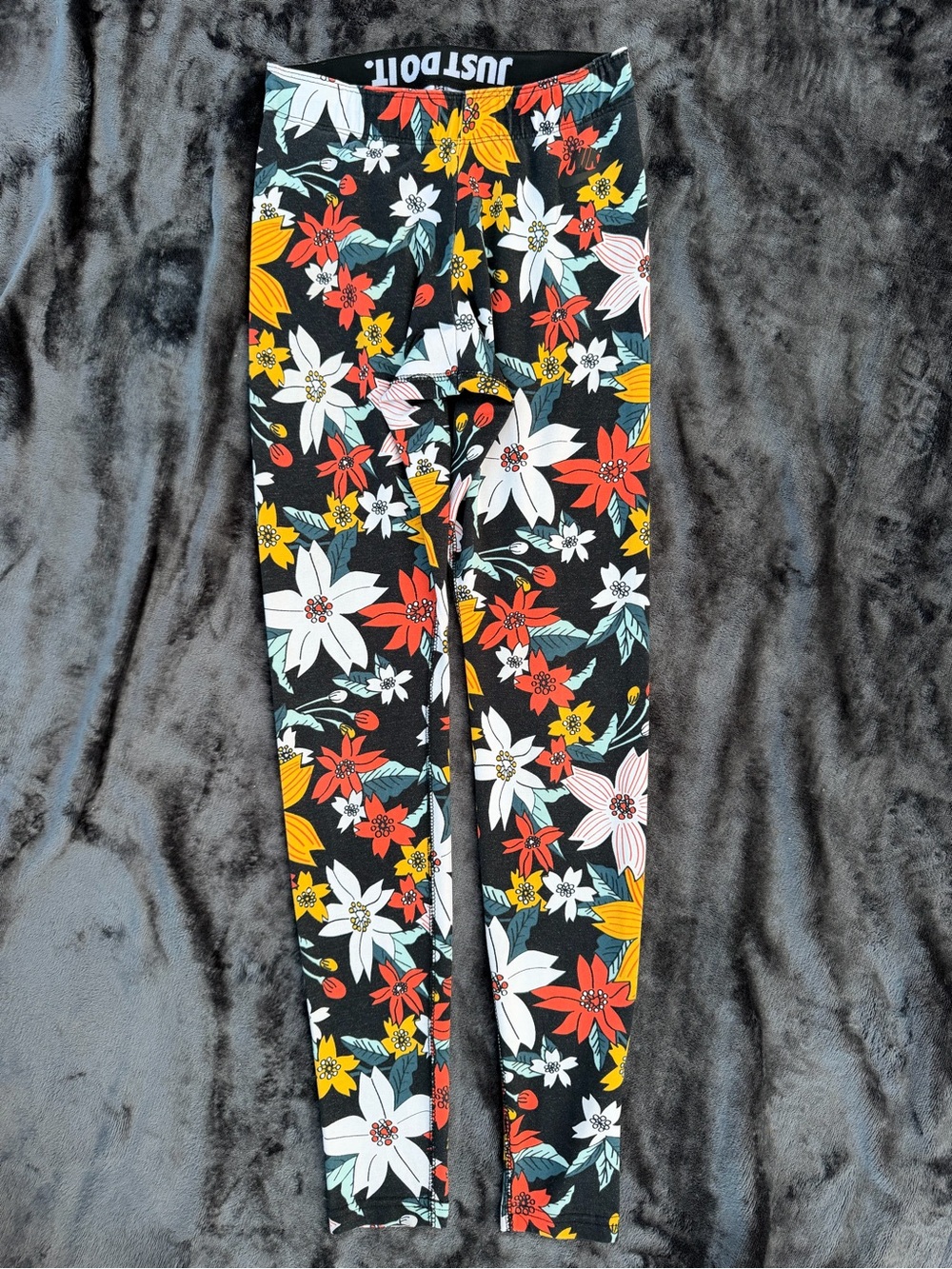 Nike Leg A See Hawaiian Floral Leggings Black Multi Color XS 718770 010 Womens